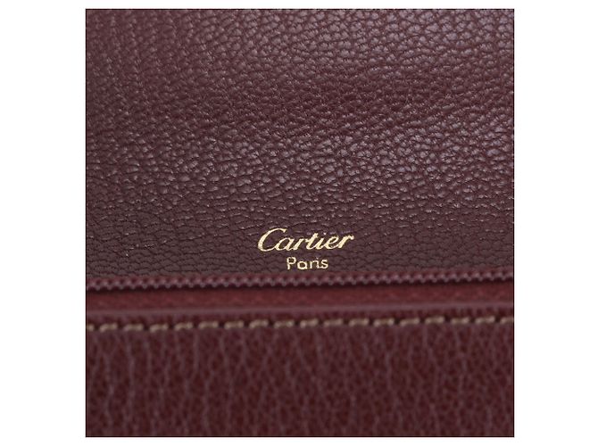 Cartier Envelope Leder-Langbrieftasche Bordeaux - Ansicht 7