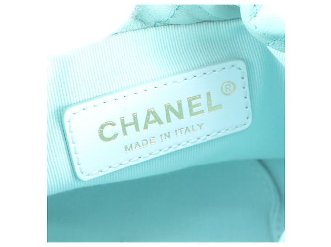Chanel Matelassé Lammleder Schultertasche mit Perlen Blau - Ansicht 8