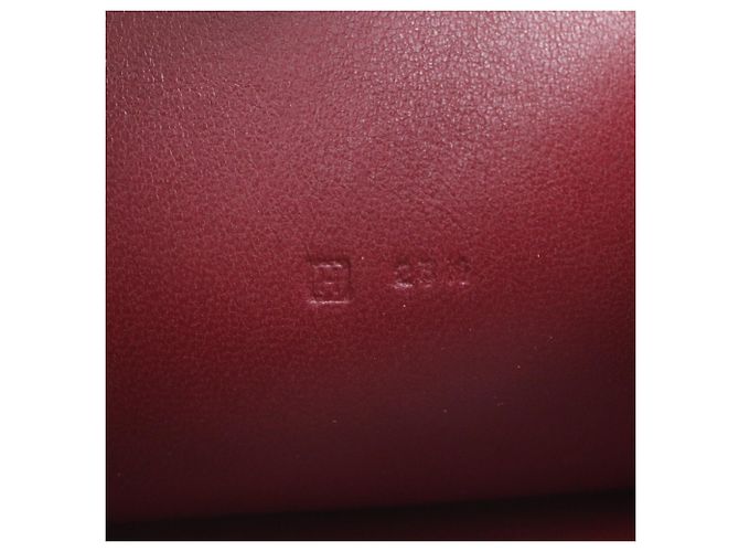 Hermès Cartera larga Hermes Dogon Duo GM de cuero en rojo Roja Burdeos - vista 9