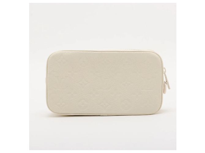 Louis Vuitton Monogram Empreinte Pochette Volga Bianco - vista 2