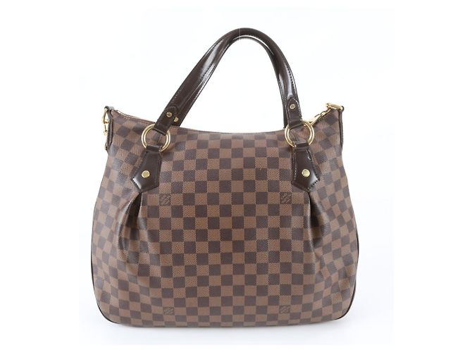Borsa a tracolla Louis Vuitton Damier Evora MM Marrone - vista 4