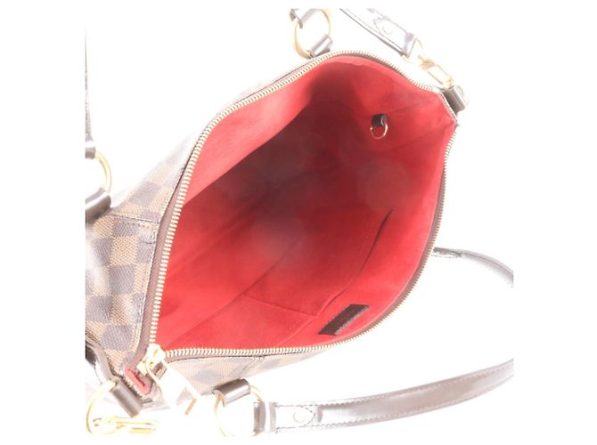 Borsa a tracolla Louis Vuitton Damier Evora MM Marrone - vista 8