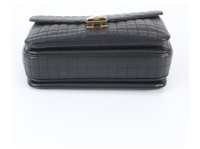 Céline Borsa a tracolla 2-Way in pelle matelassé Celine C Medium Nero - vista 7