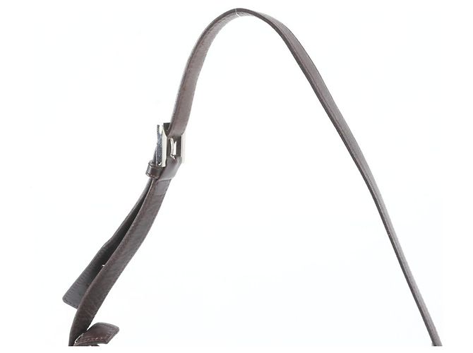 Borsa a tracolla Fendi Zucca in pelle e canvas Marrone - vista 2