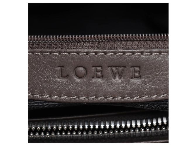 Borsa tote in pelle Loewe Anagram Marrone Blu - vista 14