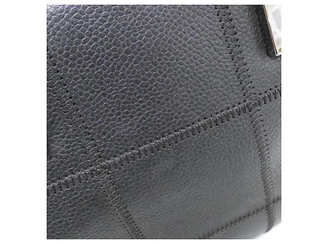 Borsa Chanel 24184 in pelle di vitello grana nera Nero - vista 3