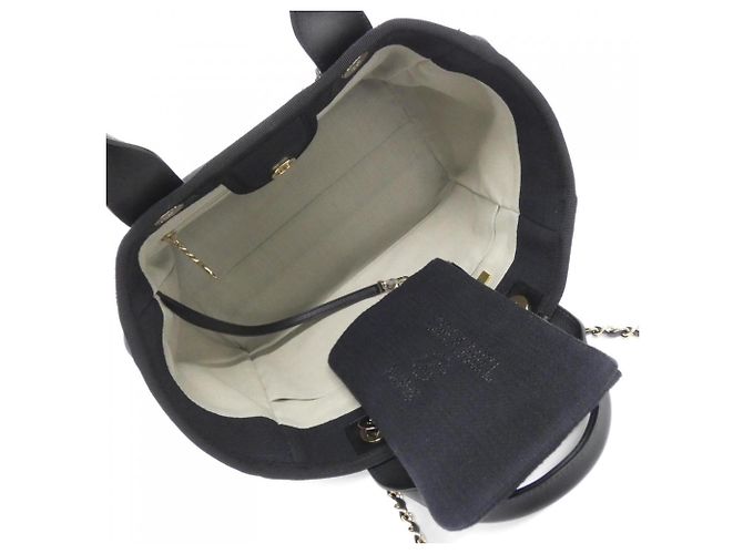 Borsa Chanel Deauville Line AS3257 Nero - vista 7