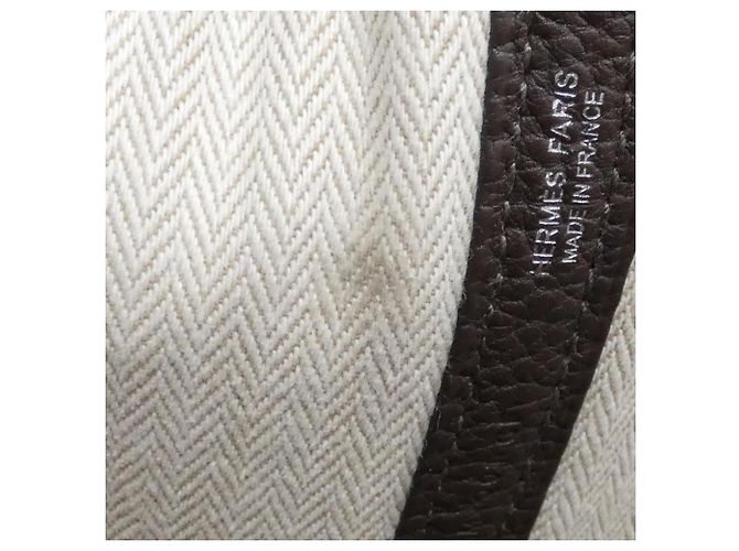 Hermès Borsa a mano Hermes Garden Party Cioccolato - vista 7