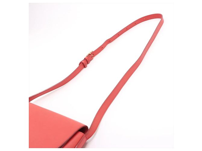 Edge Céline Borsa a tracolla in pelle Celine Trotter Rosso - vista 5