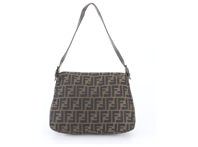 Borsa a secchiello Fendi Zucca Mamma Marrone - vista 3