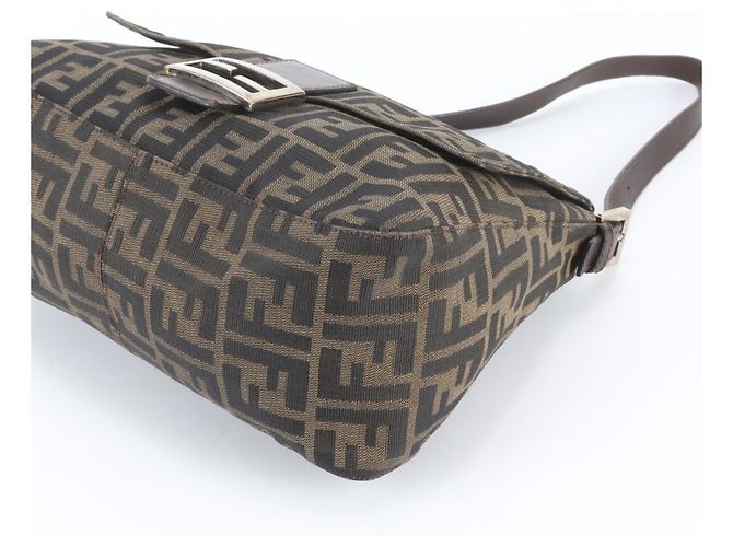 Borsa a secchiello Fendi Zucca Mamma Marrone - vista 4