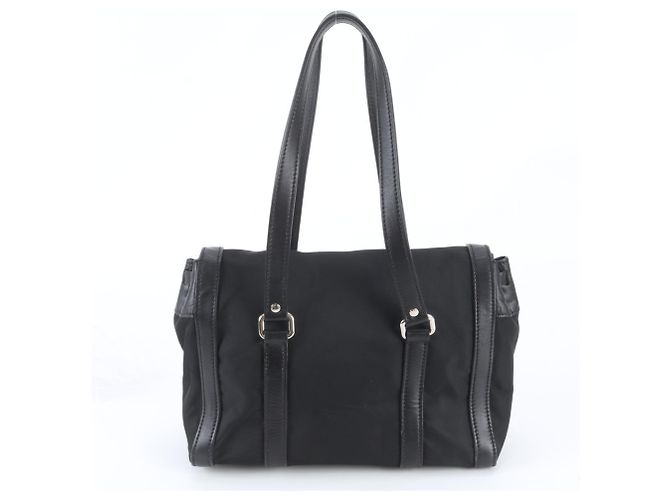 Borsa a tracolla Prada in nylon Tessuto e pelle Nero - vista 3