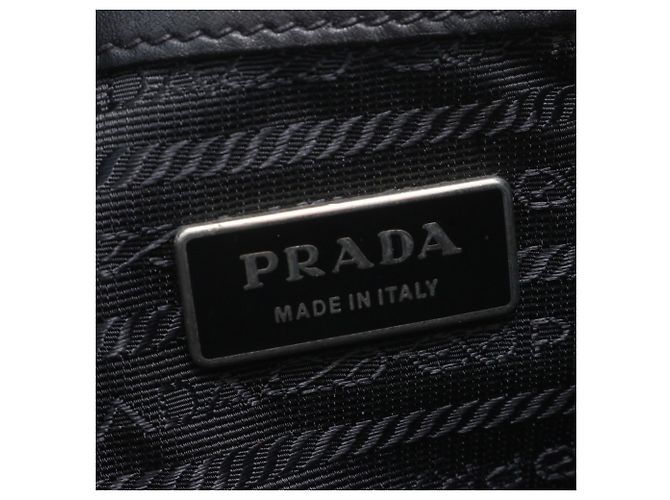 Borsa a tracolla Prada in nylon Tessuto e pelle Nero - vista 8