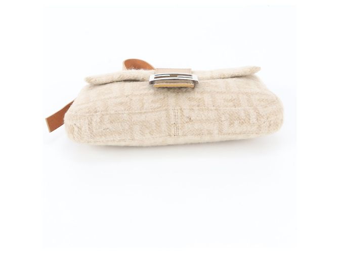 Borsa a secchiello a tracolla Fendi Zucca Mamma Beige Crudo - vista 6