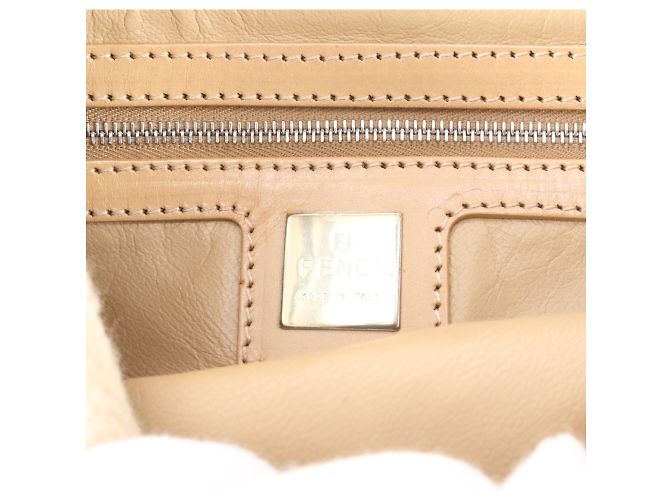 Borsa a secchiello a tracolla Fendi Zucca Mamma Beige Crudo - vista 8