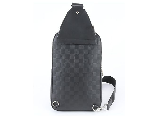 Borsa a tracolla Louis Vuitton Damier Infini Avenue Nero - vista 3