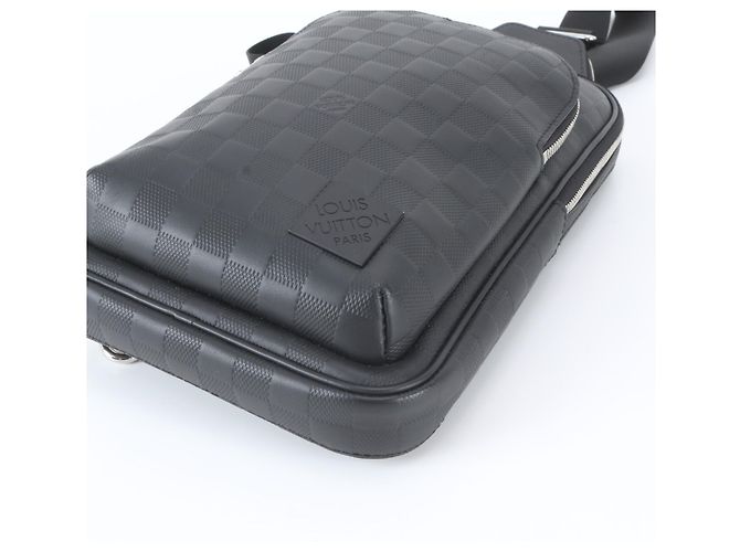Borsa a tracolla Louis Vuitton Damier Infini Avenue Nero - vista 5