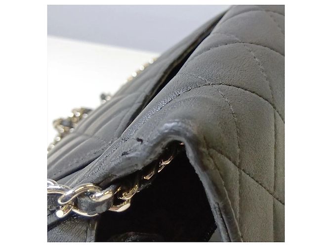 Chanel Matelassé Lammleder Long Wallet/Schultertasche Schwarz - Ansicht 12
