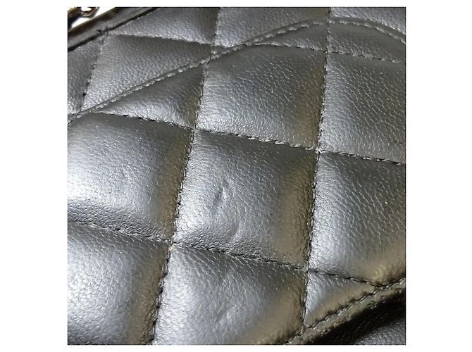 Chanel Matelassé Lammleder Long Wallet/Schultertasche Schwarz - Ansicht 13