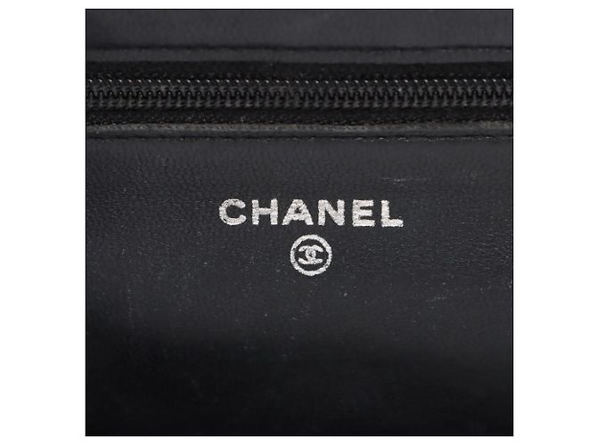 Chanel Matelassé Lammleder Long Wallet/Schultertasche Schwarz - Ansicht 21