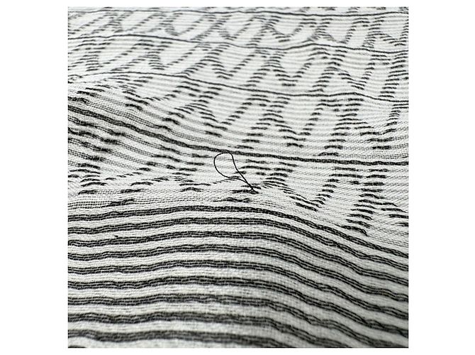 Stola Louis Vuitton in cotone e seta grigia Marrone - vista 7