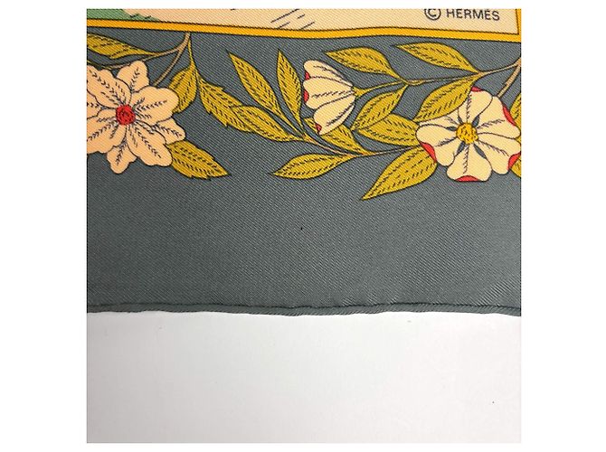 Hermès Foulard Hermes Carre 90 Costumes of Departments Marrone Multicolore - vista 3