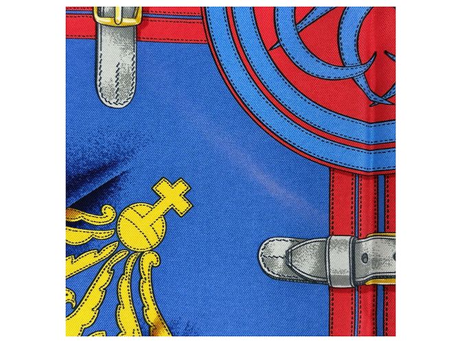 Hermès Foulard Hermes Carre 90 Grande Tenue Blu Multicolore - vista 4