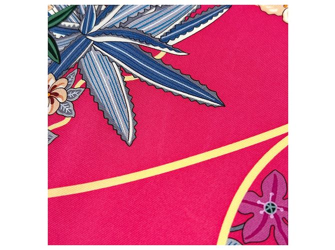 Silk In Hermès Foulard Hermes Carre 90 PLANIFLEURS Rosa Multicolore - vista 3
