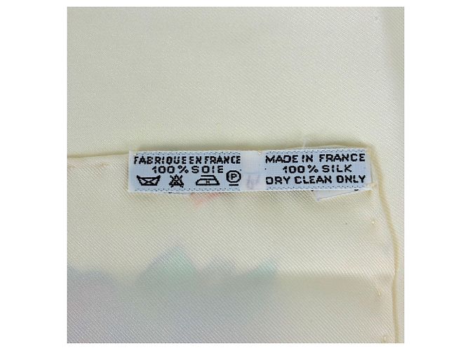 Hermès Foulard Hermes Carre 90 Les Quatre Saisons Multicolore Giallo - vista 2