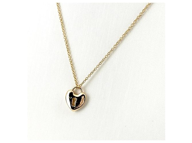 Collana con pendente Tiffany & Co. Mini Lock Heart PG Pink Gold - vista 3