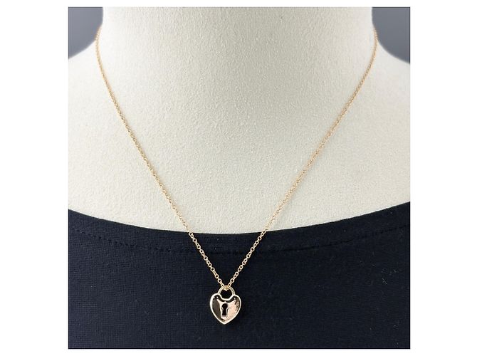 Collana con pendente Tiffany & Co. Mini Lock Heart PG Pink Gold - vista 4