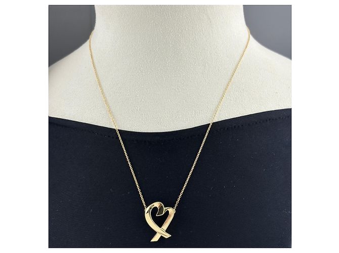 Collana con pendente Tiffany & Co. Loving Heart in oro giallo - vista 3