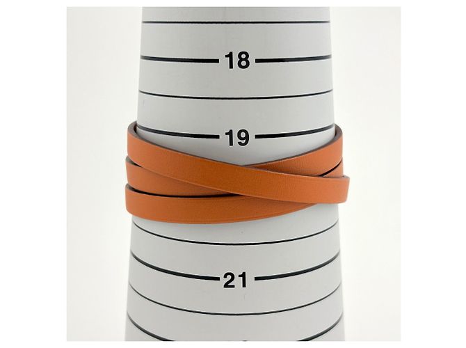 Hermès Bracciale Hermes Api 3 Charm Argento Arancione - vista 6