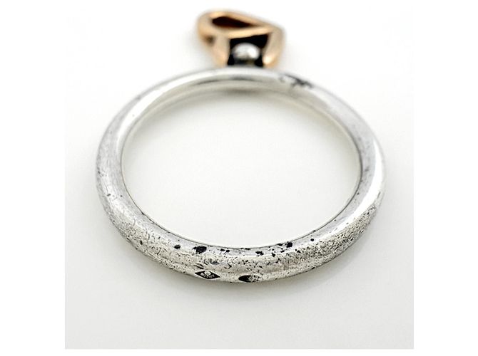 Ring Hermès Anello Hermes HERMES Cuore in Argento Sterling 925 con Oro D'oro - vista 3