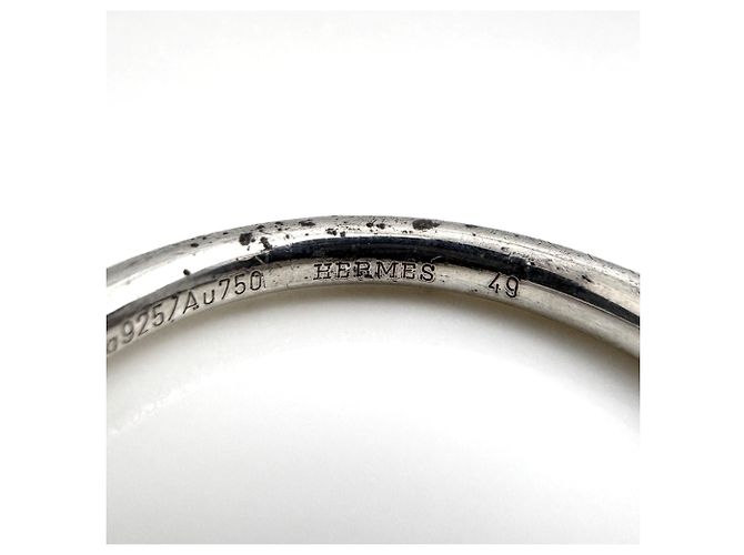 Ring Hermès Anello Hermes HERMES Cuore in Argento Sterling 925 con Oro D'oro - vista 5