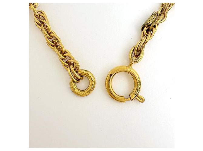 Collana Chanel placcata oro con strass D'oro - vista 3