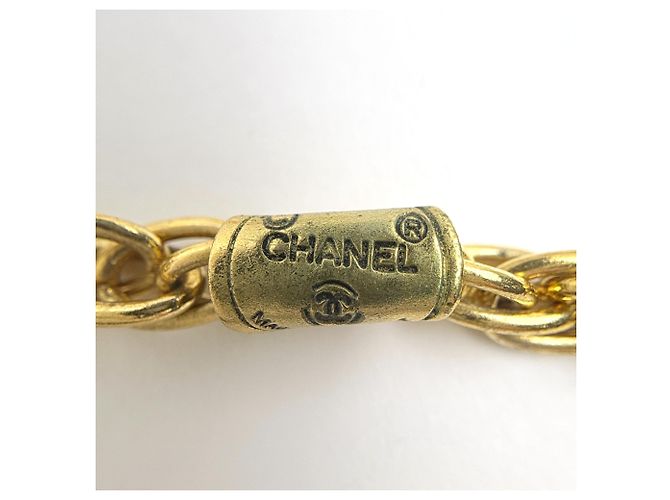 Collana Chanel placcata oro con strass D'oro - vista 4