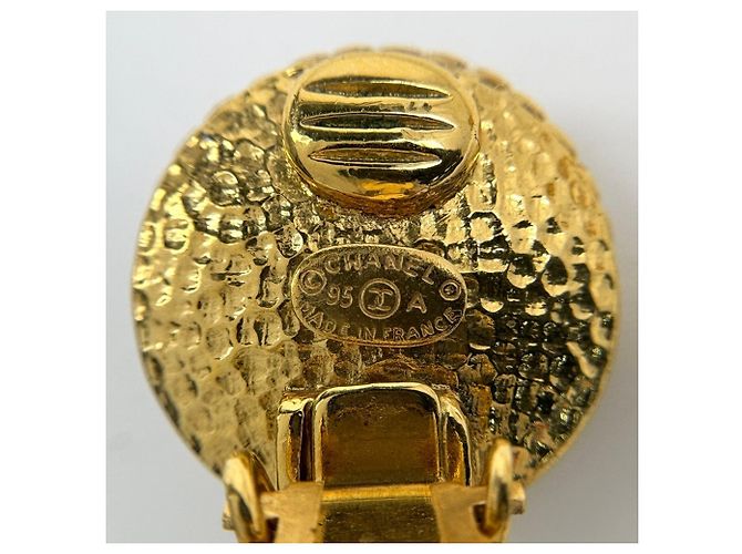 Orecchini a clip Chanel placcati in oro con perle sintetiche Bianco D'oro - vista 5