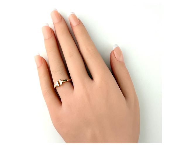 Tiffany T Anel Tiffany & Co. T Wire em ouro rosa - vista 5
