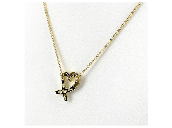 Collana Tiffany & Co. Loving Heart in oro giallo - vista 3
