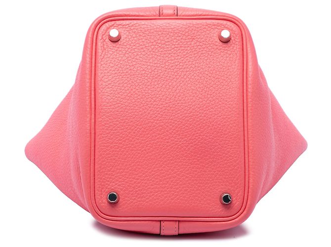 Hermès Picotin Lock 18 en cuero Clemence Rosa - vista 3