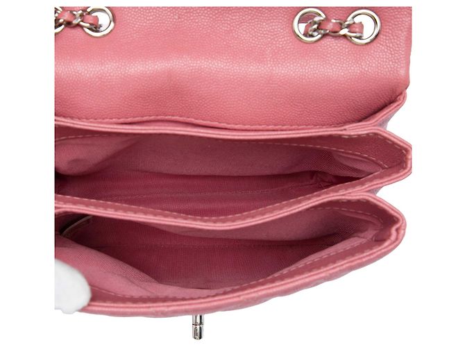 Chanel Pink Small Quilted Caviar Urban Companion Flap Rosa - vista 4