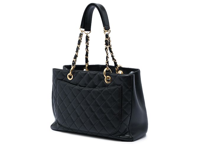Borsa Tote Grand Shopping Chanel in pelle Caviar nera Nero - vista 2