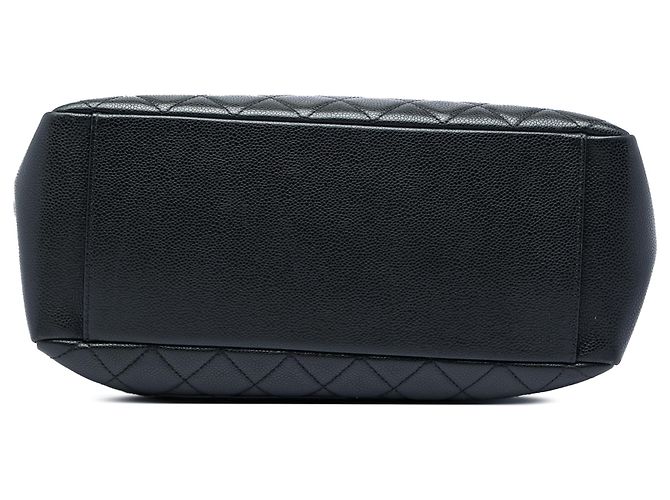 Borsa Tote Grand Shopping Chanel in pelle Caviar nera Nero - vista 3