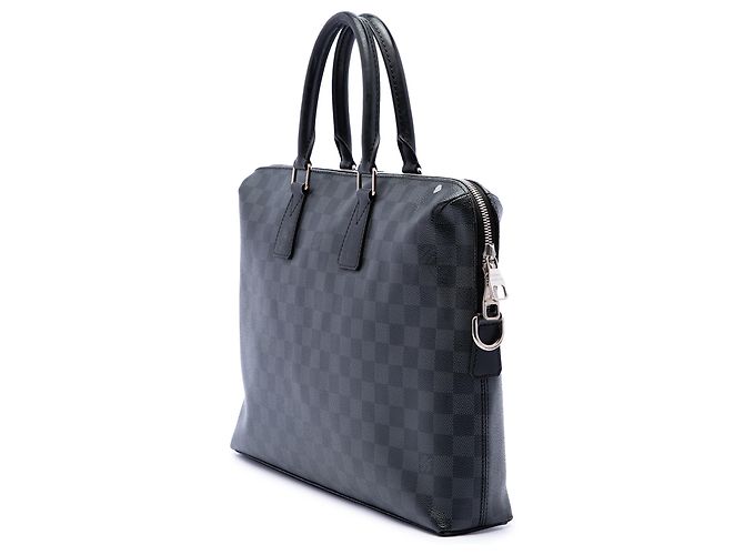 Louis Vuitton Black Damier Graphite Porte Documents Jour Nero - vista 2