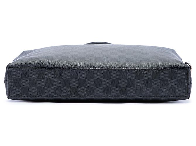 Louis Vuitton Black Damier Graphite Porte Documents Jour Nero - vista 3