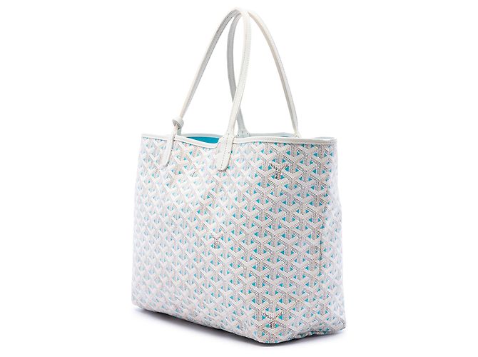 Goyard White Goyardine Claire Voie Saint Louis PM Bianco - vista 2