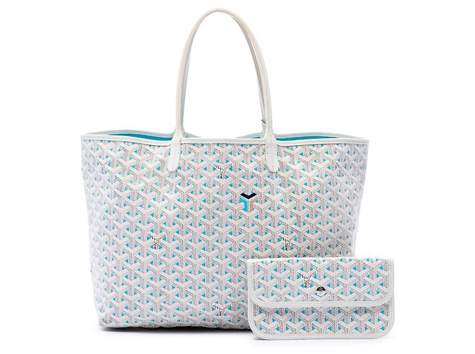 Goyard White Goyardine Claire Voie Saint Louis PM Bianco - vista 7