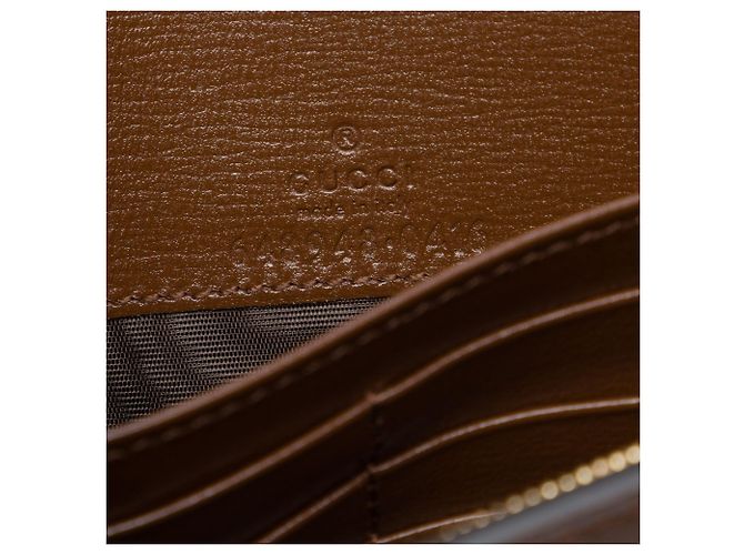 Portafoglio con catena Gucci Beige GG Supreme con decorazioni a cuore - vista 5