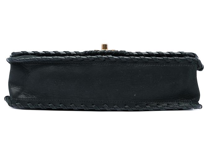 Chanel Black Medium Quilted Iridescent Calfskin Happy Stitch Flap Nero - vista 3